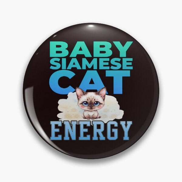 Item preview, Funny Animal Art Design Cute Baby Siamese Cat Energy designed and sold by fantasticdesign.