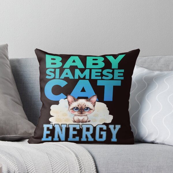 Item preview, Funny Animal Art Design Cute Baby Siamese Cat Energy designed and sold by fantasticdesign.