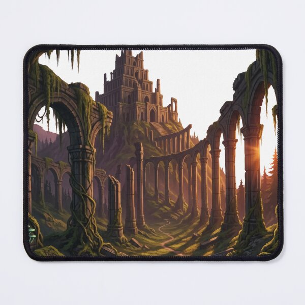 Item preview, Ancient Elven Ruins Lord of the Rings Forgotten City Fantasy Landscape designed and sold by LunaMarkos.
