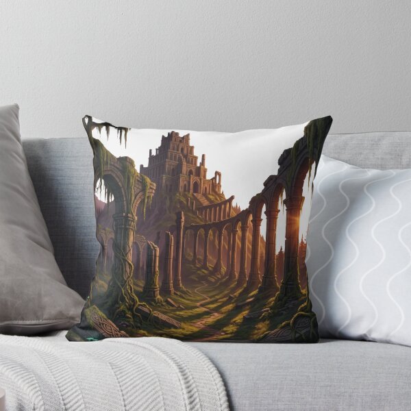 Item preview, Ancient Elven Ruins Lord of the Rings Forgotten City Fantasy Landscape designed and sold by LunaMarkos.