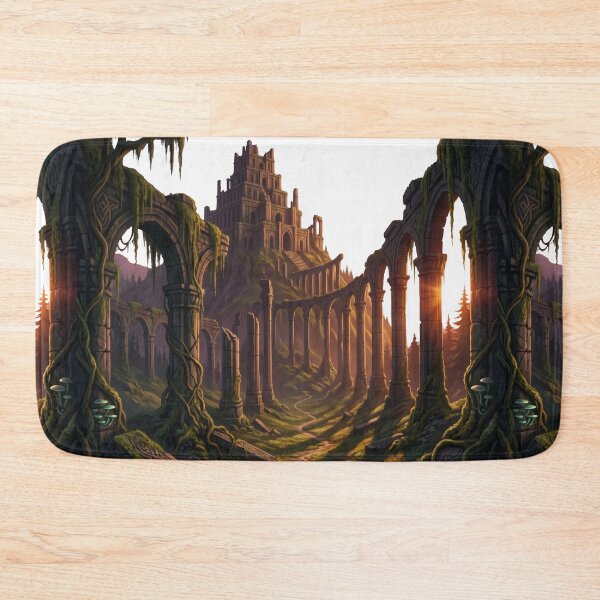 Item preview, Ancient Elven Ruins Lord of the Rings Forgotten City Fantasy Landscape designed and sold by LunaMarkos.