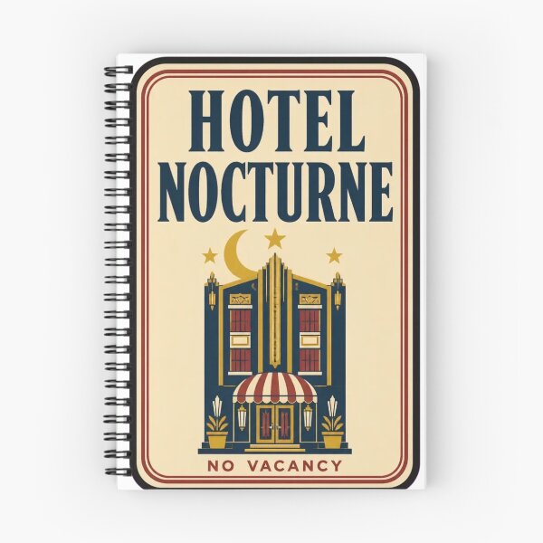 Item preview, Hotel Nocturne Vintage Matchbook | Retro Art Deco Hotel Matchbook Art Print designed and sold by StickyGuys.