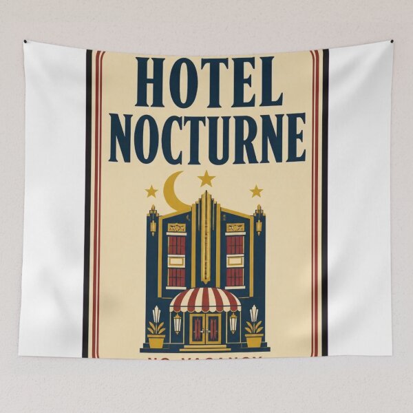 Item preview, Hotel Nocturne Vintage Matchbook | Retro Art Deco Hotel Matchbook Art Print designed and sold by StickyGuys.
