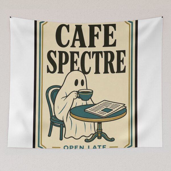 Item preview, Cafe Spectre Vintage Matchbook | Retro Ghost Coffee Matchbook Art Halloween designed and sold by StickyGuys.