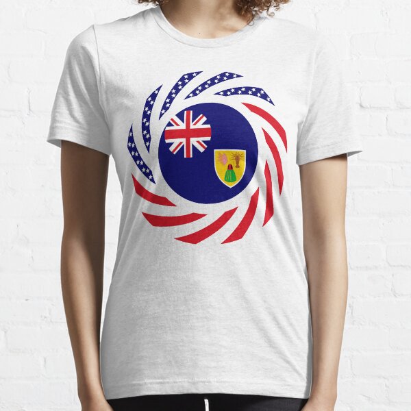 Turks & Caicos Islander American Multinational Patriot Flag Series Essential T-Shirt