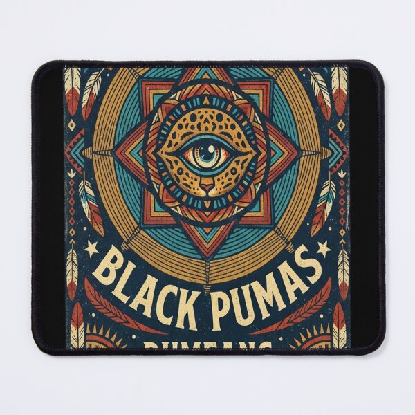 Item preview, ojo-Black-Pumas-band-dumeang Tri-blend designed and sold by Bensoncreatives.