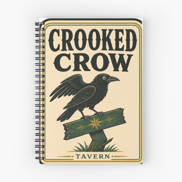 Item preview, Crooked Crow Tavern Vintage Matchbook | Retro Pub Matchbook Art Crow Gift designed and sold by StickyGuys.