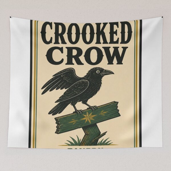 Item preview, Crooked Crow Tavern Vintage Matchbook | Retro Pub Matchbook Art Crow Gift designed and sold by StickyGuys.