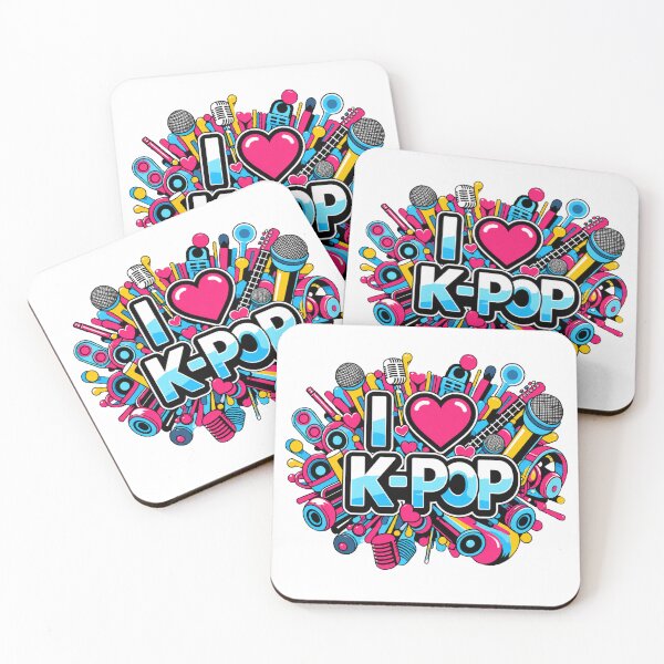 Item preview, I Love K-Pop Colorful Music Fan Design designed and sold by Myra365Art.
