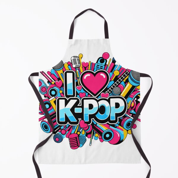 Item preview, I Love K-Pop Colorful Music Fan Design designed and sold by Myra365Art.