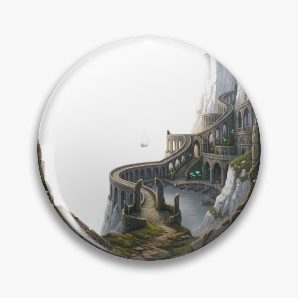 Item preview, Grey Havens Departure Lord of the Rings Elven Harbor Landscape designed and sold by LunaMarkos.