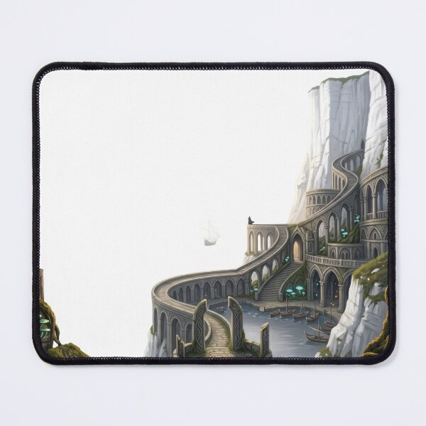Item preview, Grey Havens Departure Lord of the Rings Elven Harbor Landscape designed and sold by LunaMarkos.