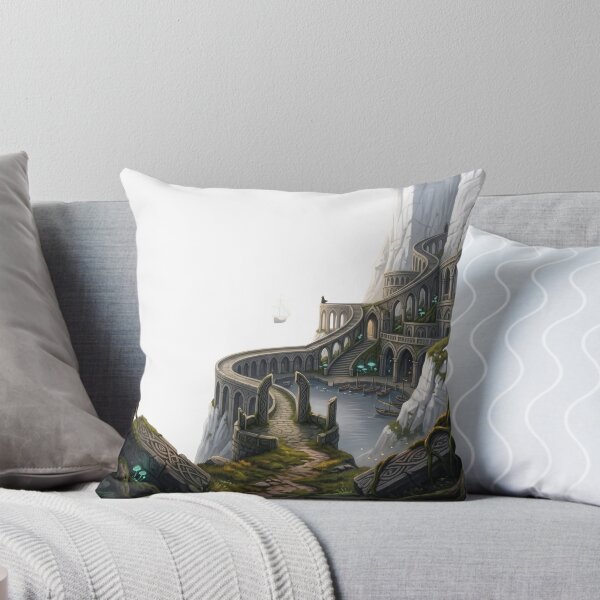 Item preview, Grey Havens Departure Lord of the Rings Elven Harbor Landscape designed and sold by LunaMarkos.