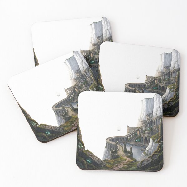 Item preview, Grey Havens Departure Lord of the Rings Elven Harbor Landscape designed and sold by LunaMarkos.