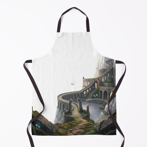 Item preview, Grey Havens Departure Lord of the Rings Elven Harbor Landscape designed and sold by LunaMarkos.