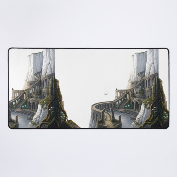 Item preview, Grey Havens Departure Lord of the Rings Elven Harbor Landscape designed and sold by LunaMarkos.