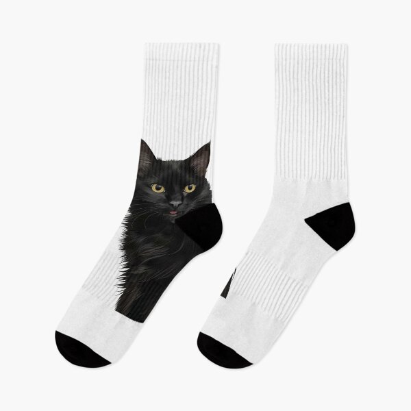Item preview, Majestic Black Cat Portrait Illustration designed and sold by onebystudio.