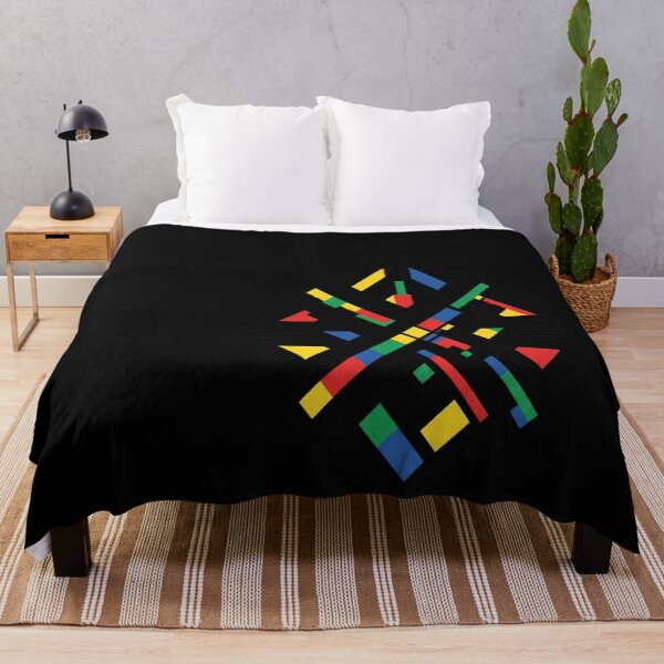Item preview, folded colorful shapes geometric painting Omar rayo op designed and sold by emmanuelsilve.