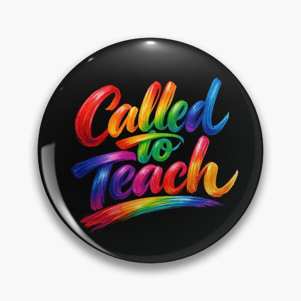 Item preview, Called to Teach Rainbow Brush Lettering – Colorful Teacher Quote designed and sold by PalleteCreation.