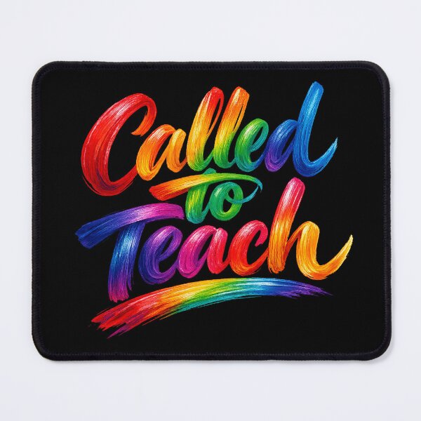 Item preview, Called to Teach Rainbow Brush Lettering – Colorful Teacher Quote designed and sold by PalleteCreation.