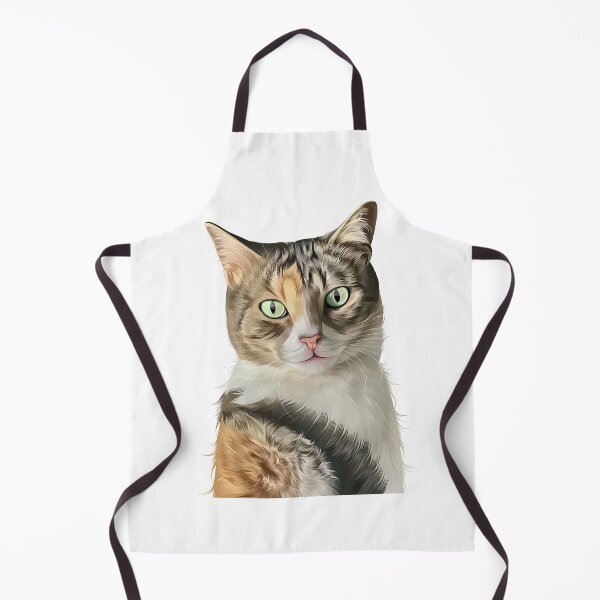 Item preview, Cute Calico Tabby Cat Portrait Illustration designed and sold by onebystudio.