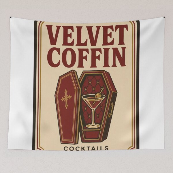Item preview, Velvet Coffin Cocktails Vintage Matchbook | Retro Goth Bar Matchbook Art designed and sold by StickyGuys.