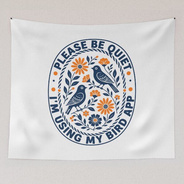 Item preview, Be Quiet I'm Using My Bird App designed and sold by gunaone-design.