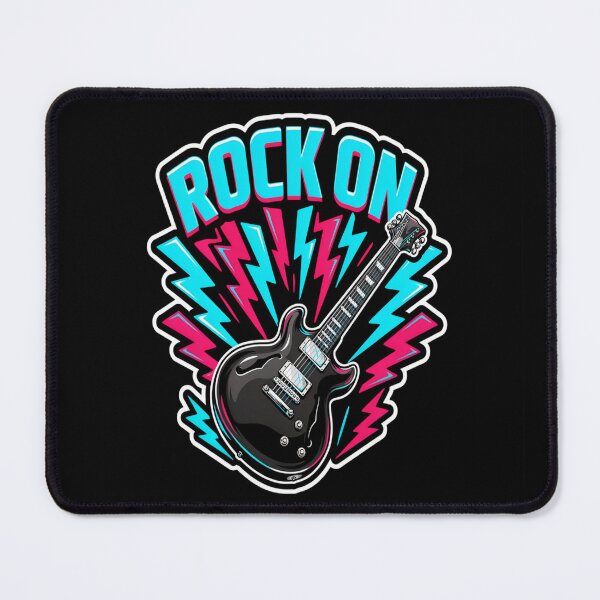 Item preview, Rock On – Neon Electric Guitar Lightning Design designed and sold by Midnight Veil Designs.