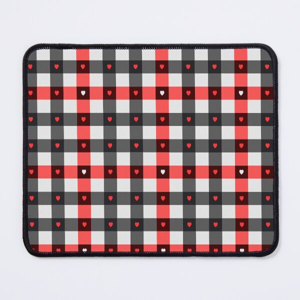 Item preview, Red and Black Plaid With Hearts Pattern- A4B designed and sold by ReadingFever.
