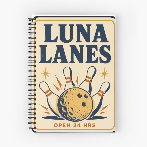 Item preview, Luna Lanes Vintage Matchbook | Retro Bowling Moon Matchbook Art Mid Century designed and sold by StickyGuys.