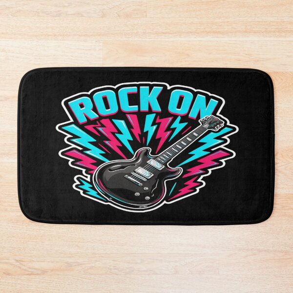 Item preview, Rock On – Neon Electric Guitar Lightning Design designed and sold by Midnight Veil Designs.