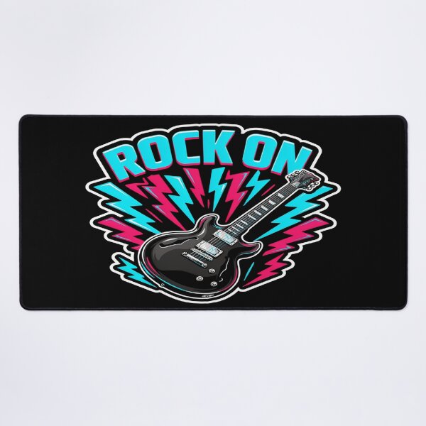 Item preview, Rock On – Neon Electric Guitar Lightning Design designed and sold by Midnight Veil Designs.