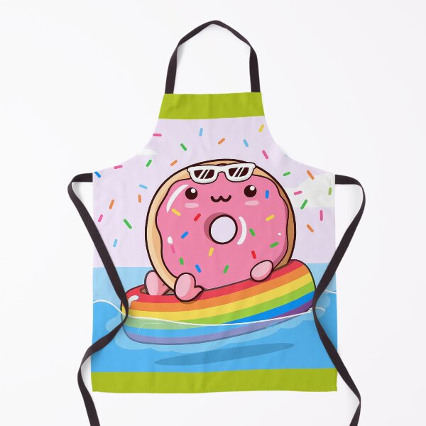 Item preview, Cute Kawaii Donut Summer Vacation on Rainbow Float designed and sold by jo-e-basta.
