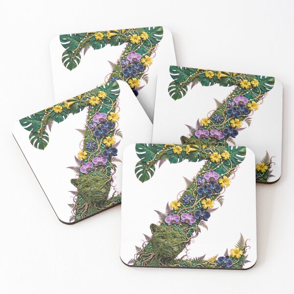 Item preview, Letter Z Hidden Jaguar and Yellow Bark designed and sold by FantasyPearl.