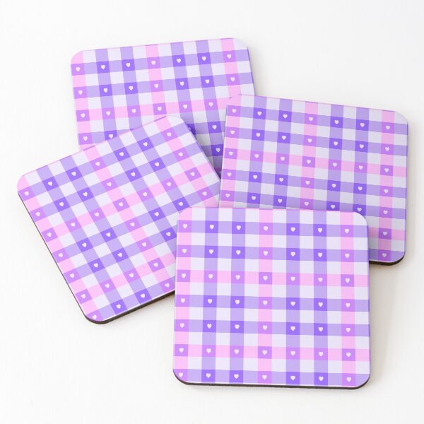 Item preview, Pink and Purple Plaid With Hearts Pattern- A4A designed and sold by ReadingFever.