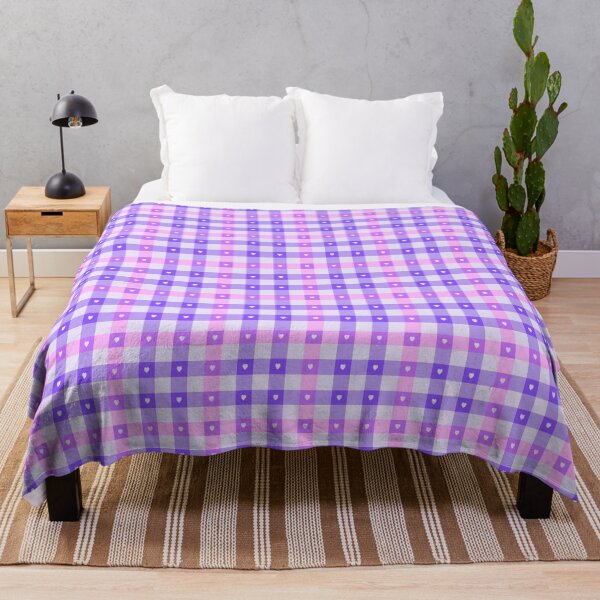 Item preview, Pink and Purple Plaid With Hearts Pattern- A4A designed and sold by ReadingFever.