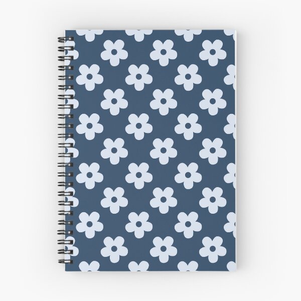 Item preview, Navy Blue Floral Pattern | Ice Blue and Navy Flowers Pattern | Retro Navy Floral Design | Preppy Retro Ice Blue Daisies | Coquette Navy and Ice Blue Floral Pattern designed and sold by VivaFy.