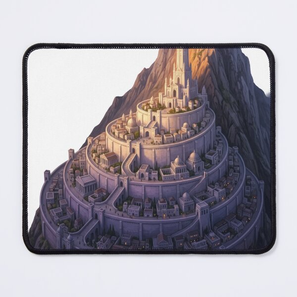 Item preview, Minas Tirith White City Lord of the Rings Fantasy City Landscape designed and sold by LunaMarkos.