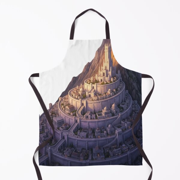 Item preview, Minas Tirith White City Lord of the Rings Fantasy City Landscape designed and sold by LunaMarkos.