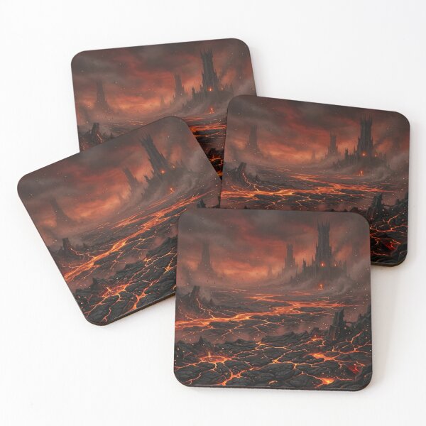 Item preview, Mordor Volcanic Plains Lord of the Rings Dark Fantasy Landscape designed and sold by LunaMarkos.