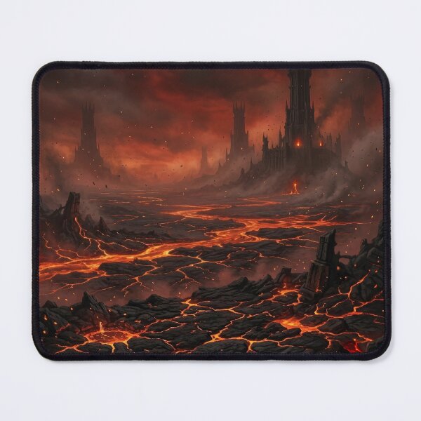 Item preview, Mordor Volcanic Plains Lord of the Rings Dark Fantasy Landscape designed and sold by LunaMarkos.