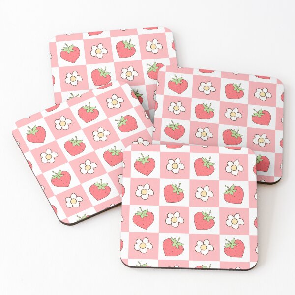 Item preview, Cute Strawberry & Daisy Pattern designed and sold by MiaBellaGirl.