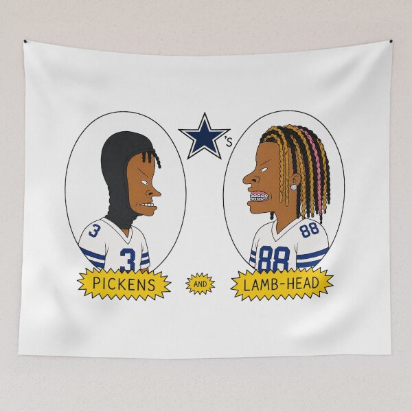 Item preview, CeeDee Lamb & George Pickens – Dallas Cowboys Beavis & Butt-Head Parody Essential T-Shirt designed and sold by 998lc.