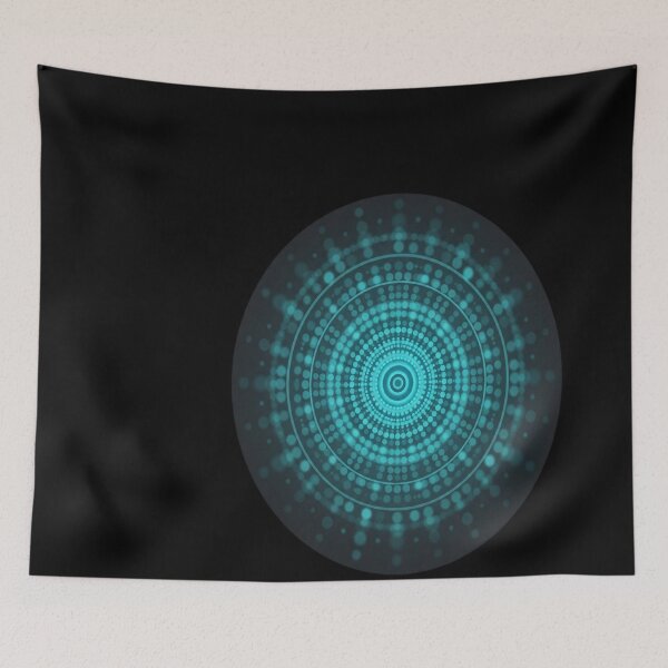 Item preview, Homage to Vasarely 210325 - Teal Glowing for designed and sold by emmanuelsilve.