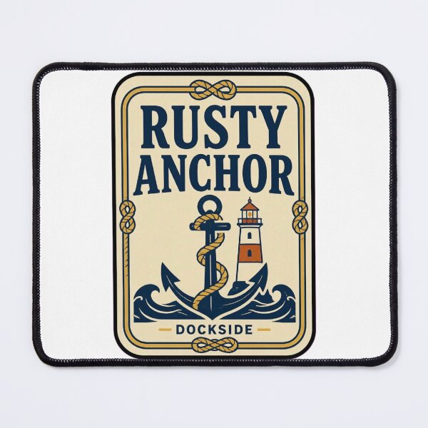 Item preview, Rusty Anchor Dockside Vintage Matchbook | Retro Nautical Matchbook Art Print designed and sold by StickyGuys.