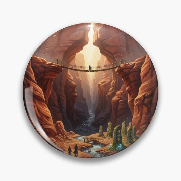 Item preview, Ancient Canyon Bridge Lord of the Rings Middle Earth Fantasy Landscape designed and sold by LunaMarkos.