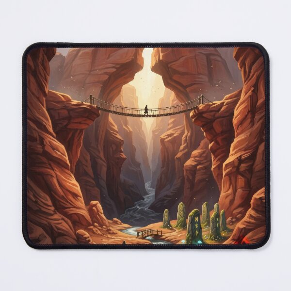 Item preview, Ancient Canyon Bridge Lord of the Rings Middle Earth Fantasy Landscape designed and sold by LunaMarkos.