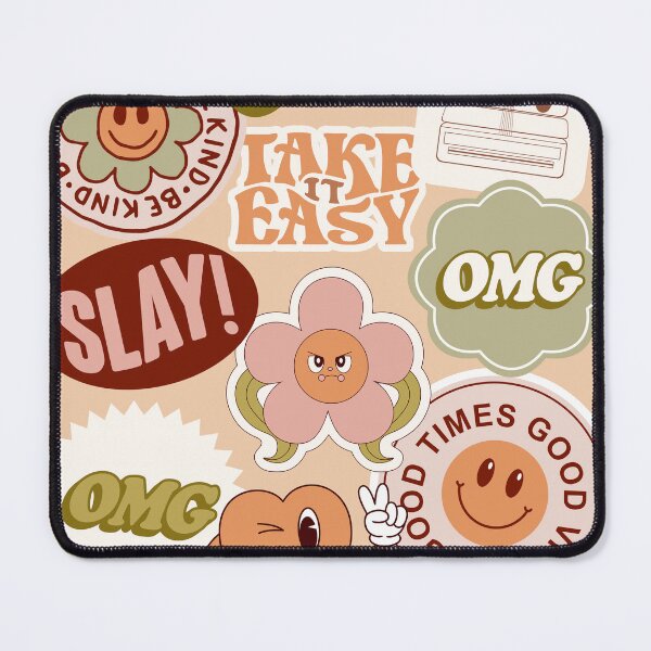 Item preview, Earthy Retro 90's Cute Sticker Pattern designed and sold by MiaBellaGirl.
