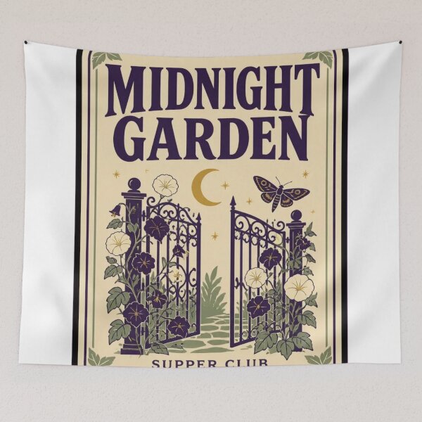 Item preview, Midnight Garden Supper Club Vintage Matchbook | Retro Dark Botanical Matchbook designed and sold by StickyGuys.