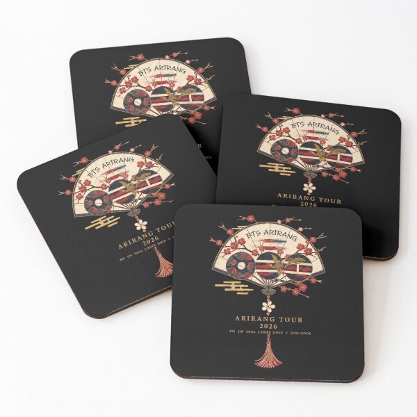 Item preview, BTS Arirang Korean Folding Fan Cherry Blossom Tour 2026 Red Black Kpop Concert ARMY Fan designed and sold by Kovav.